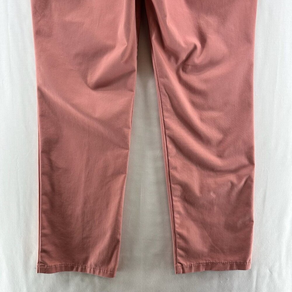 Lee Pants Women's Size 8 Coral High Rise Straight Leg Wrinkle Free Chino Casual - Picture 6 of 12